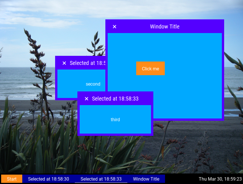 Screenshot of windowing system